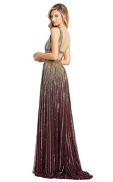 Mac Duggal 4906D Burgundy/Gold