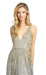 Mac Duggal 4906D Platinum/Gold