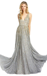 Mac Duggal 4906D Platinum/Gold