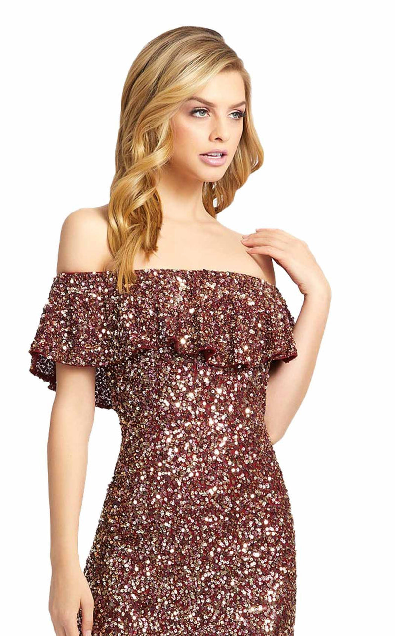 Mac Duggal 4950D Wine Gold