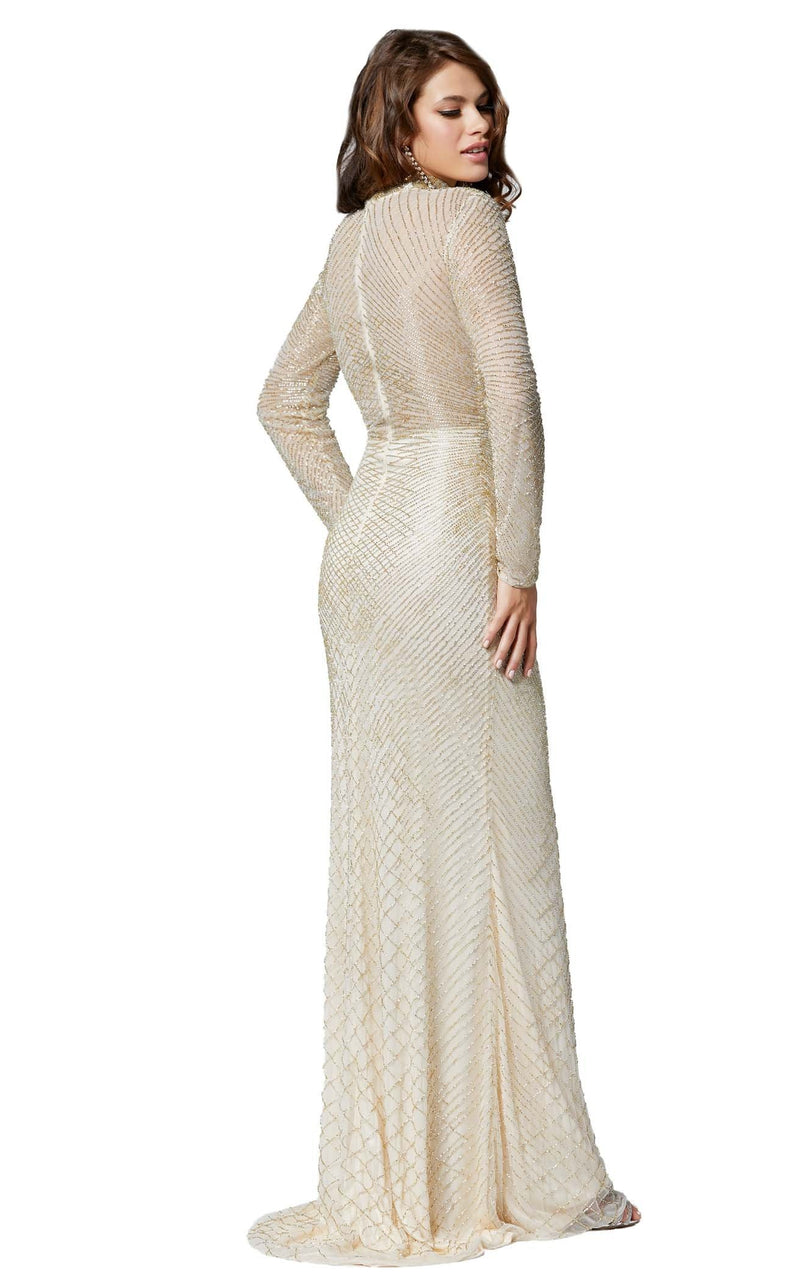 Primavera Couture 3370 Dress Nude Gold