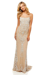 Sherri Hill 52454 Yellow-Ivory