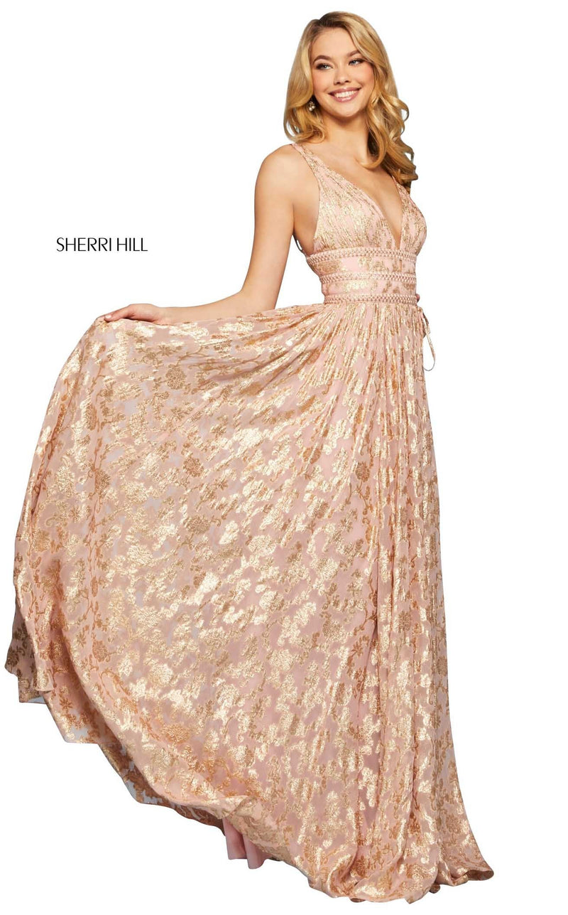 Sherri Hill 52474 Blush/Gold