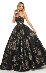 Sherri Hill 52952 Black/Gold