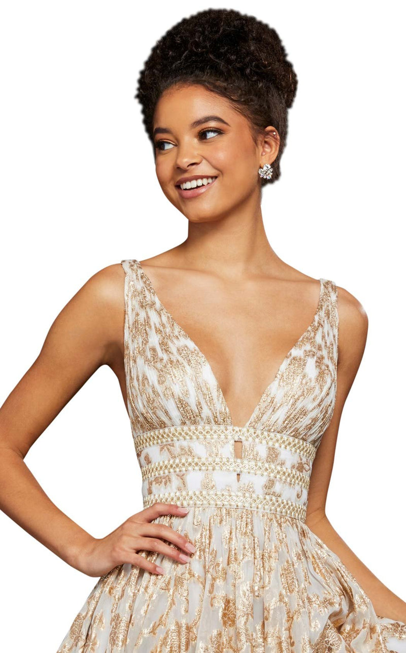 Sherri Hill 52965 Ivory/Gold