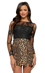 Sherri Hill 52980 Animal-Print