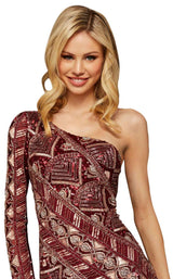 Sherri Hill 53048 Burgundy-Blush
