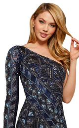 Sherri Hill 53048 Navy-Light-Blue