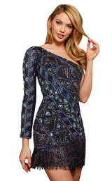 Sherri Hill 53048 Navy-Light-Blue