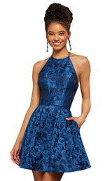 Sherri Hill 53070 Navy-Print