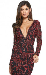 Sherri Hill 53161 Black-Red
