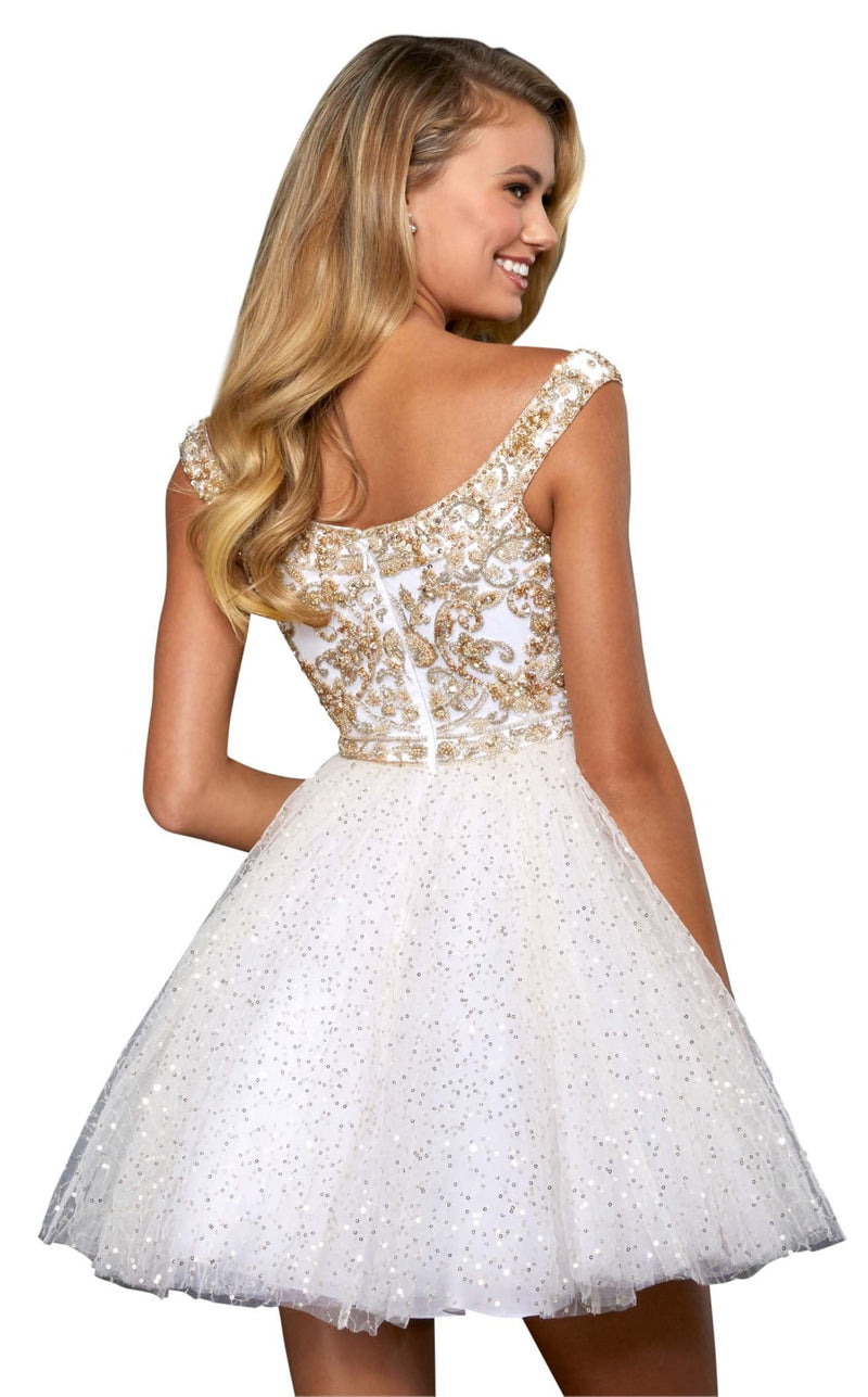 Sherri Hill 53229 Ivory-Gold