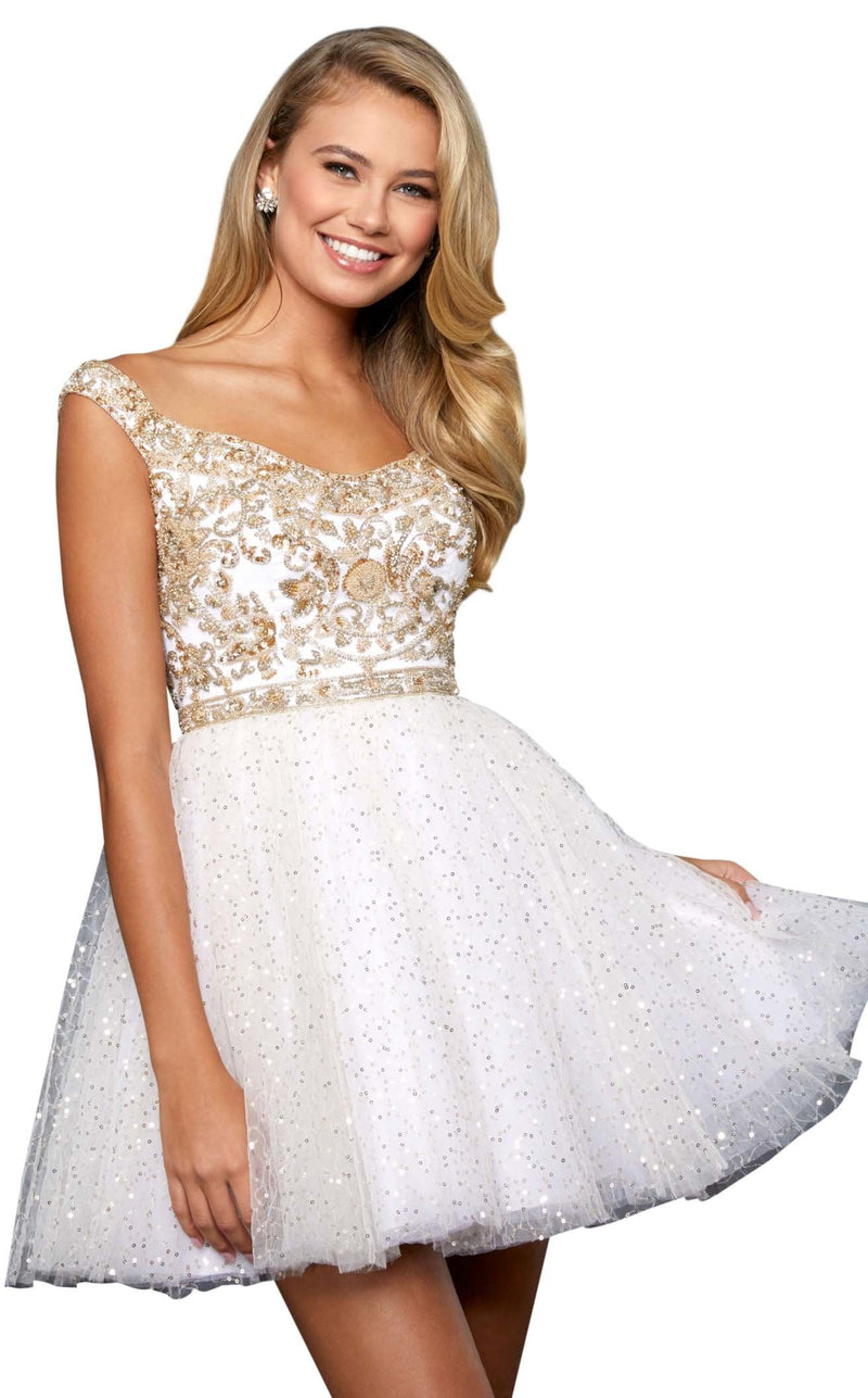 Sherri Hill 53229 Ivory-Gold