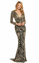 Sherri Hill 53270 Black/Gold