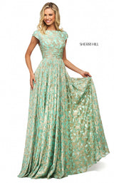 Sherri Hill 53348 Aqua-Gold
