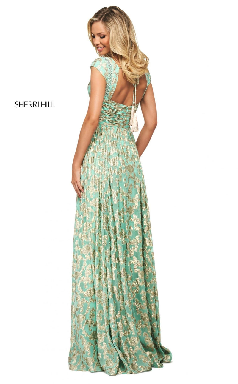 Sherri Hill 53348 Aqua-Gold