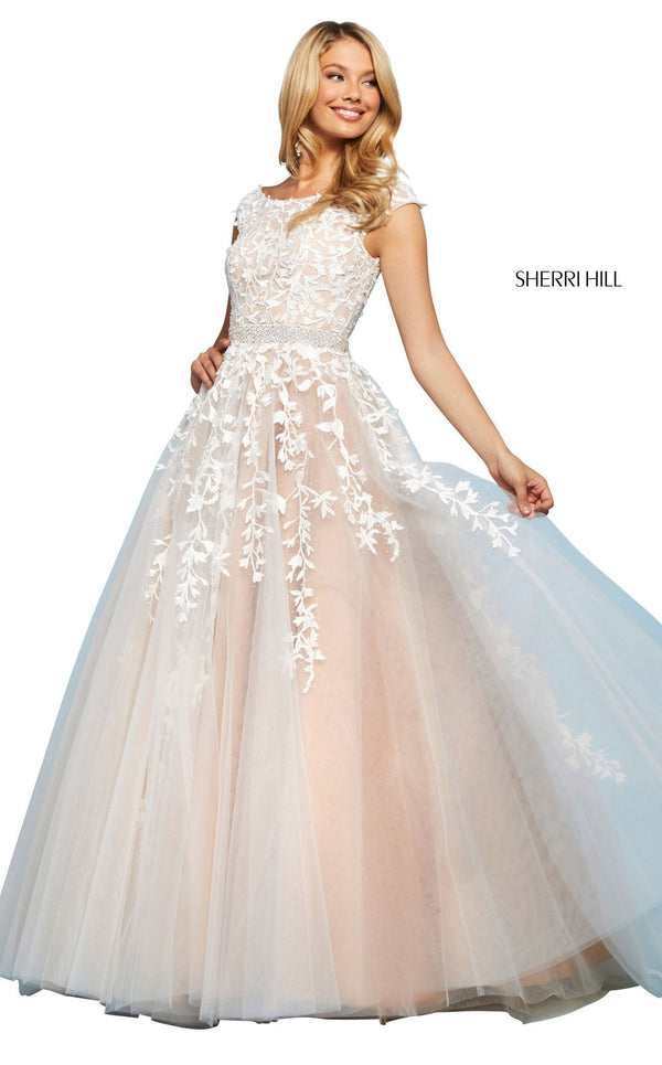 Sherri Hill 53356 Ivory-Nude
