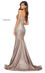 Sherri Hill 53370 Mocha-Silver Mocha-Silver