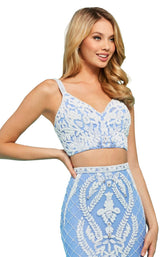 Sherri Hill 53437 Periwinkle-Ivory