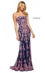 Sherri Hill 53452 Navy-Pink