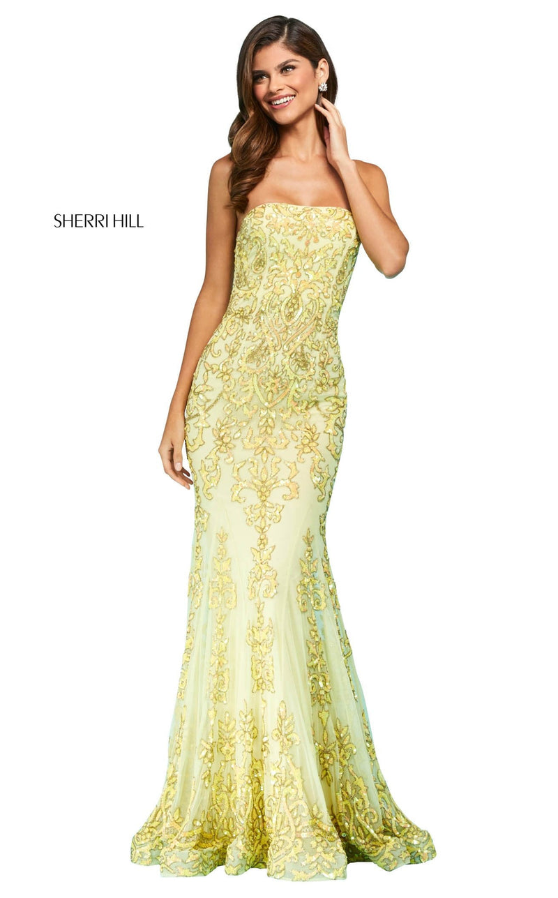 Sherri Hill 53452 Yellow