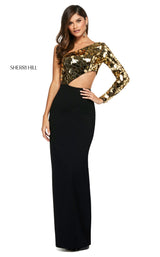 Sherri Hill 53466 Black/Gold