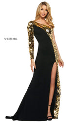 Sherri Hill 53467 Black/Gold