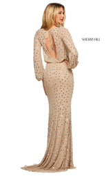 Sherri Hill 53491 Nude/Silver