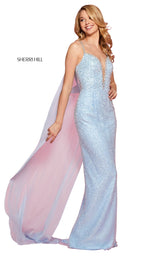 Sherri Hill 53494 Light Blue/Silver