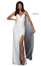 Sherri Hill 53496 Ivory/Silver