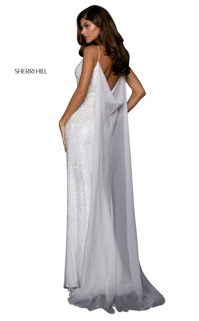 Sherri Hill 53496 Ivory/Silver