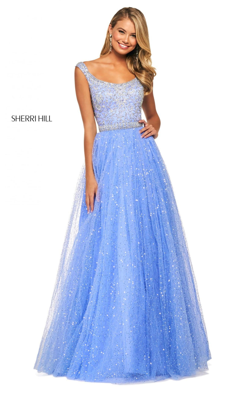 Sherri Hill 53541 Periwinkle/Silver