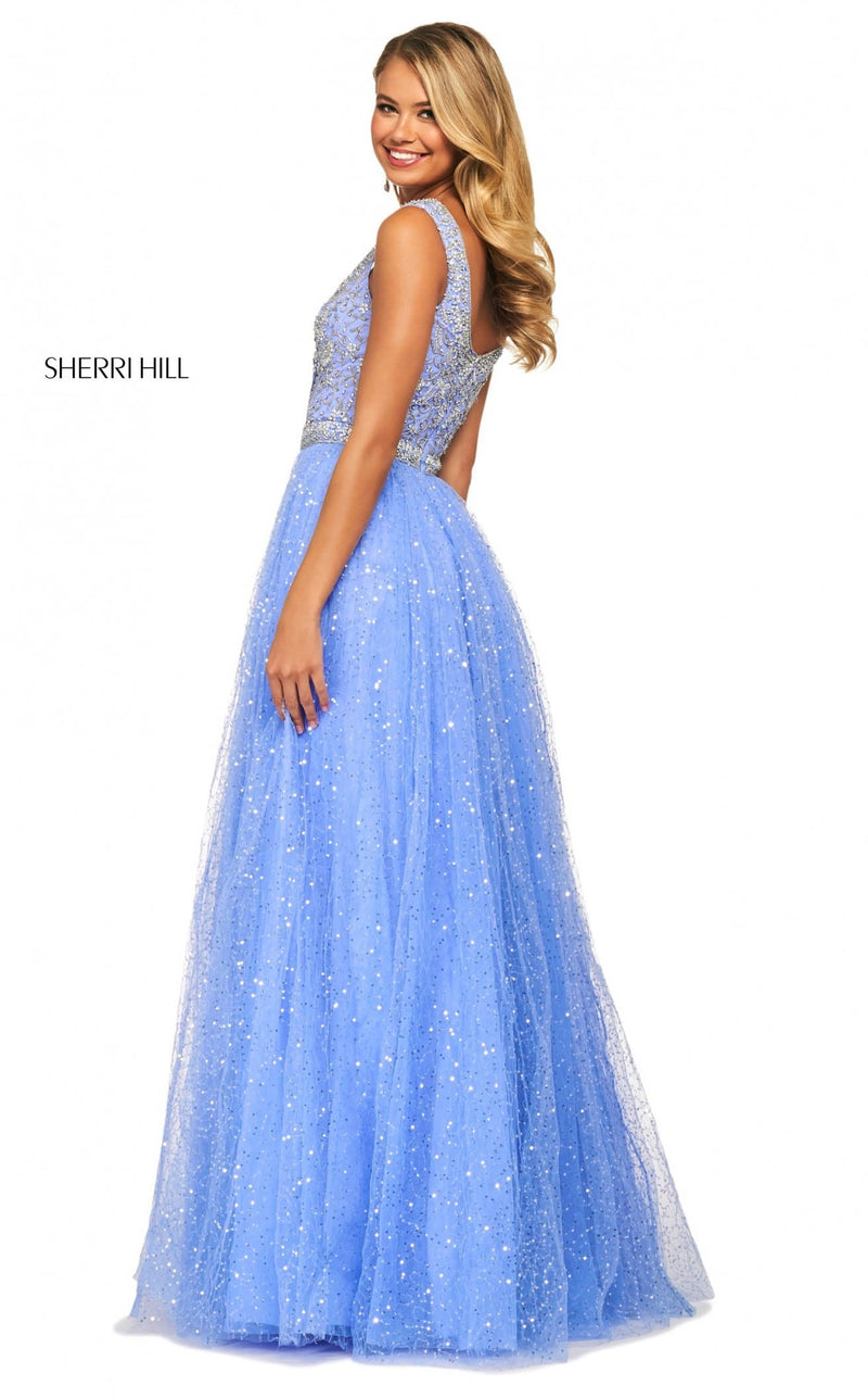 Sherri Hill 53541 Periwinkle/Silver