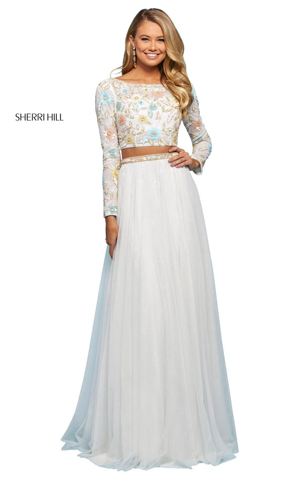 Sherri Hill 53553 Ivory-Multi