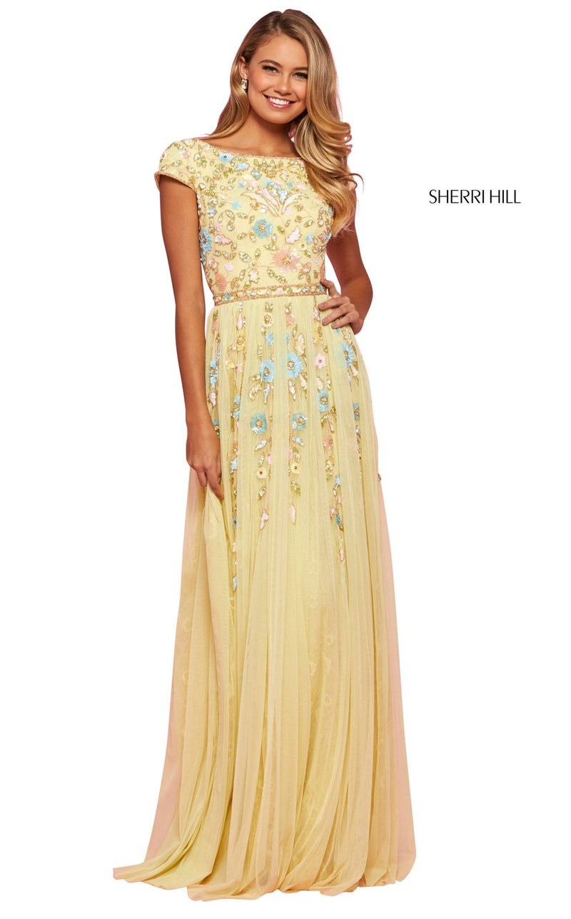 Sherri Hill 53555 Yellow Multi