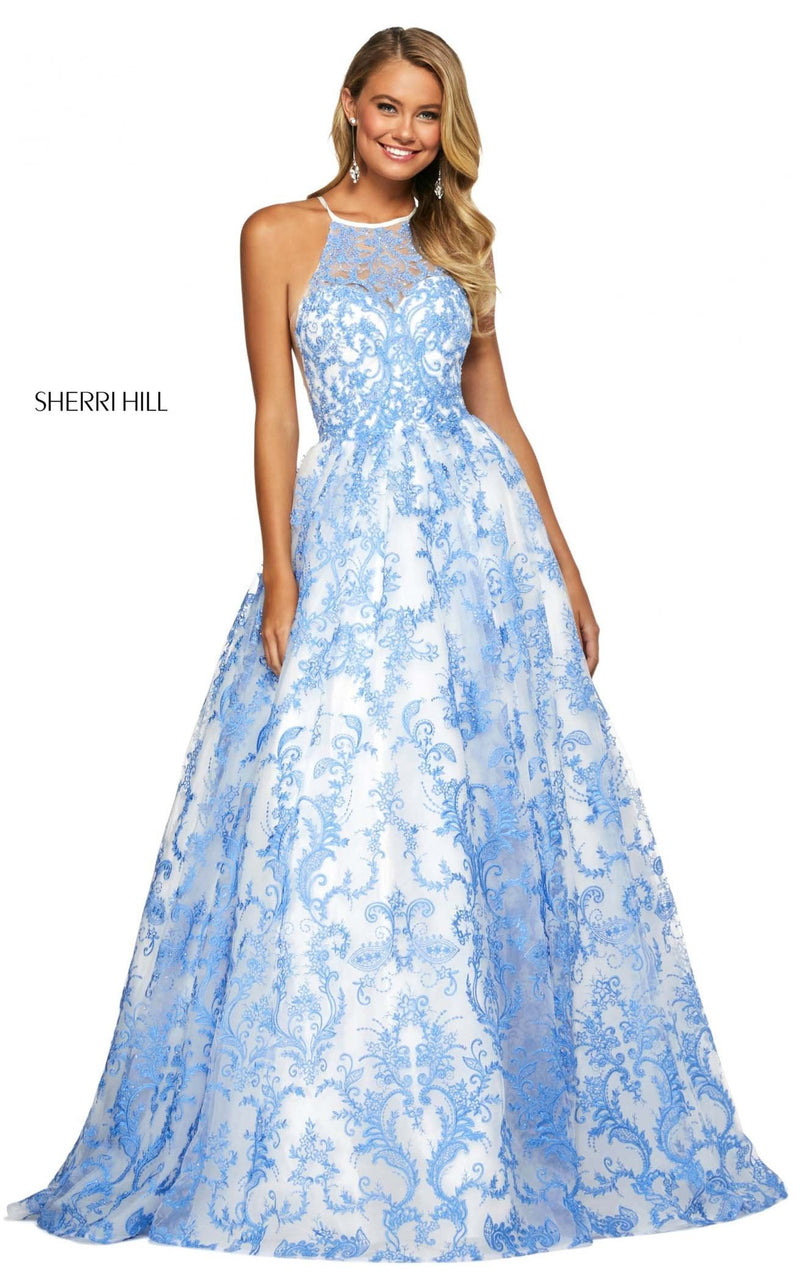 Sherri Hill 53620 Ivory/Blue