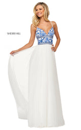 Sherri Hill 53632 Ivory/Blue