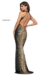 Sherri Hill 53667 Black-Copper-Gold