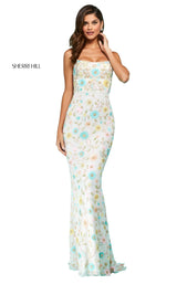 Sherri Hill 53673 Ivory Multi