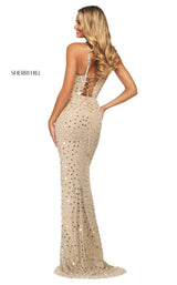 Sherri Hill 53813 Nude/Silver