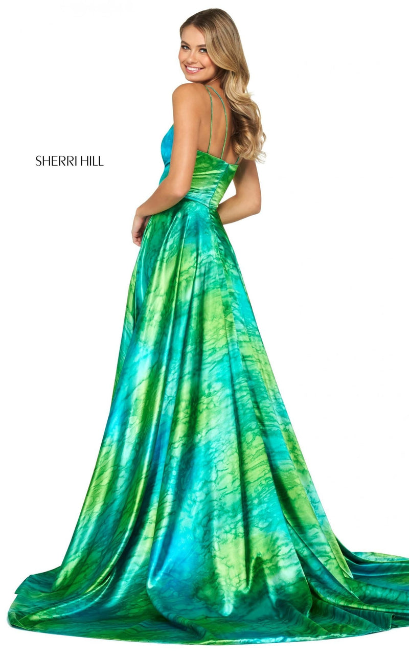 Sherri Hill 53889 Green Print