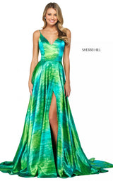 Sherri Hill 53889 Green Print