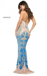 Sherri Hill 53895 Nude-Pink-Blue