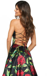 Sherri Hill 53896 Black-Red-Print