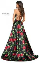 Sherri Hill 53896 Black-Red-Print