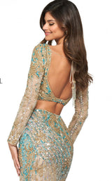 Sherri Hill 53916 Gold-Lt-Blue
