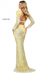 Sherri Hill 53916 Yellow-Ivory-Silver
