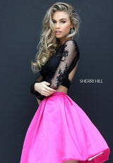 Sherri Hill 50533 Black/Fuchsia