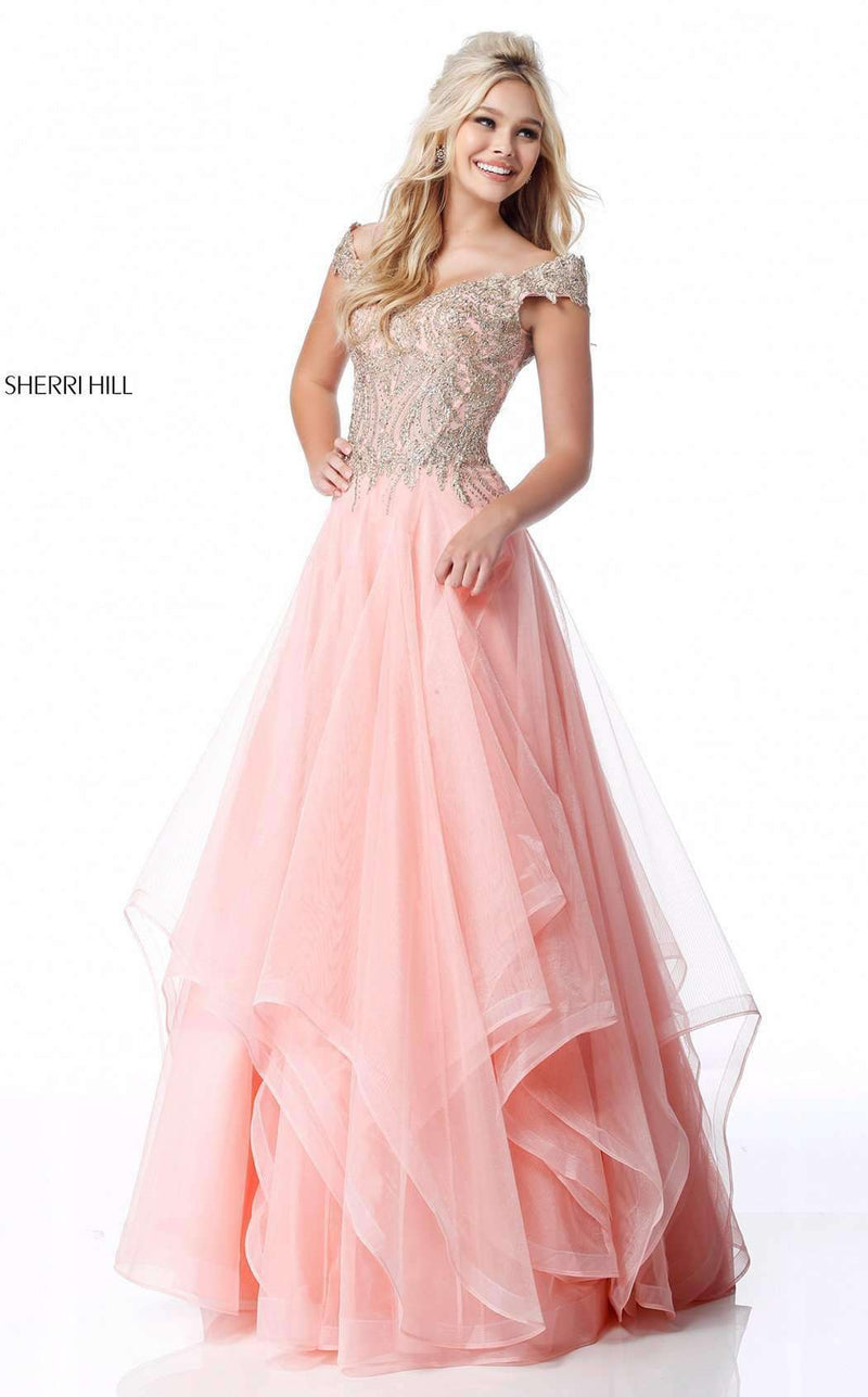 Sherri Hill 51614 Blush-Gold