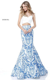 Sherri Hill 51681 Ivory/Blue